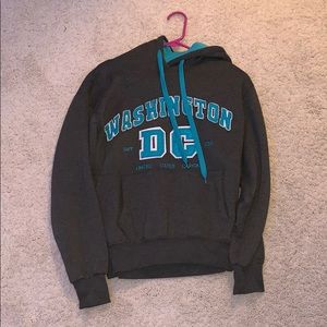 Teal and Grey Washington, d.c. Hoodie